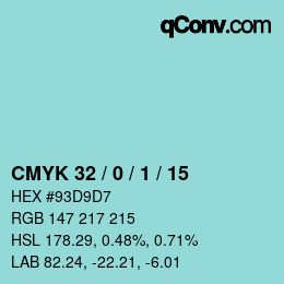 Código de color: CMYK 32 / 0 / 1 / 15 | qconv.com