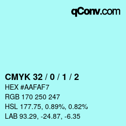 カラーコード: CMYK 32 / 0 / 1 / 2 | qconv.com