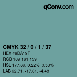 Color code: CMYK 32 / 0 / 1 / 37 | qconv.com