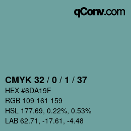 Código de color: CMYK 32 / 0 / 1 / 37 | qconv.com