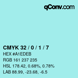 カラーコード: CMYK 32 / 0 / 1 / 7 | qconv.com