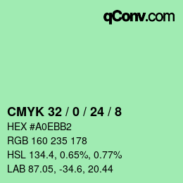 Color code: CMYK 32 / 0 / 24 / 8 | qconv.com