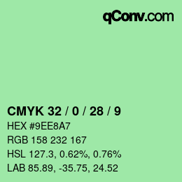 Código de color: CMYK 32 / 0 / 28 / 9 | qconv.com