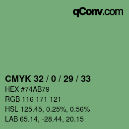 Color code: CMYK 32 / 0 / 29 / 33 | qconv.com