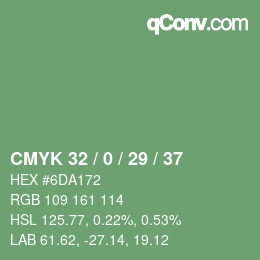 Código de color: CMYK 32 / 0 / 29 / 37 | qconv.com