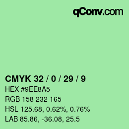 Código de color: CMYK 32 / 0 / 29 / 9 | qconv.com
