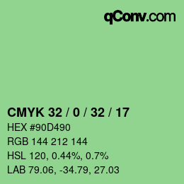 Color code: CMYK 32 / 0 / 32 / 17 | qconv.com