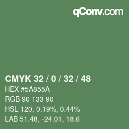 Color code: CMYK 32 / 0 / 32 / 48 | qconv.com