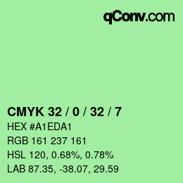 Color code: CMYK 32 / 0 / 32 / 7 | qconv.com