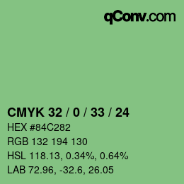 Código de color: CMYK 32 / 0 / 33 / 24 | qconv.com