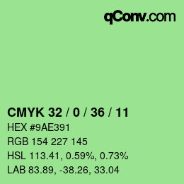 Código de color: CMYK 32 / 0 / 36 / 11 | qconv.com