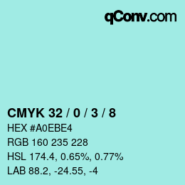 Color code: CMYK 32 / 0 / 3 / 8 | qconv.com