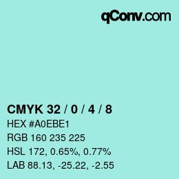Color code: CMYK 32 / 0 / 4 / 8 | qconv.com