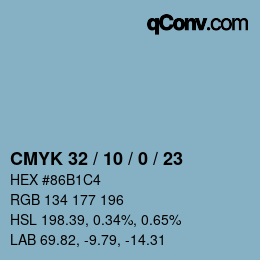 Color code: CMYK 32 / 10 / 0 / 23 | qconv.com