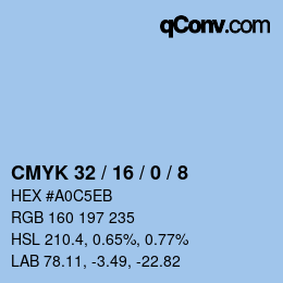 Color code: CMYK 32 / 16 / 0 / 8 | qconv.com