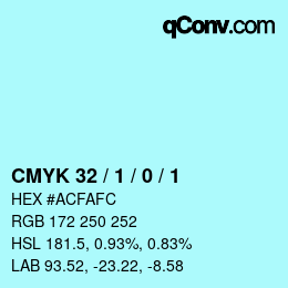 Farbcode: CMYK 32 / 1 / 0 / 1 | qconv.com