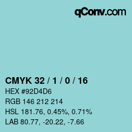 カラーコード: CMYK 32 / 1 / 0 / 16 | qconv.com