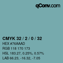 颜色代码: CMYK 32 / 2 / 0 / 32 | qconv.com