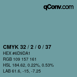 Color code: CMYK 32 / 2 / 0 / 37 | qconv.com