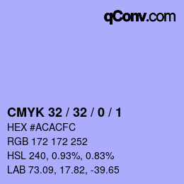 Color code: CMYK 32 / 32 / 0 / 1 | qconv.com