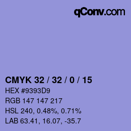 Código de color: CMYK 32 / 32 / 0 / 15 | qconv.com