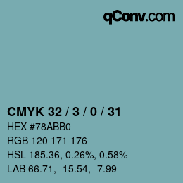 Color code: CMYK 32 / 3 / 0 / 31 | qconv.com
