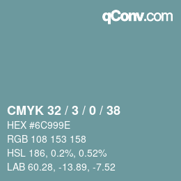 Color code: CMYK 32 / 3 / 0 / 38 | qconv.com