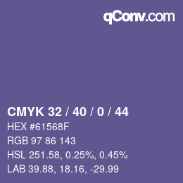 颜色代码: CMYK 32 / 40 / 0 / 44 | qconv.com
