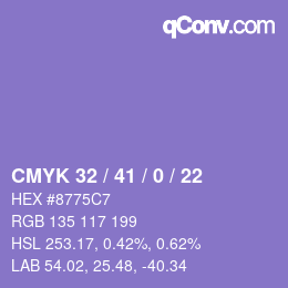 Código de color: CMYK 32 / 41 / 0 / 22 | qconv.com