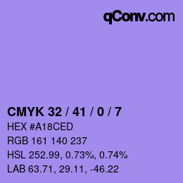 Color code: CMYK 32 / 41 / 0 / 7 | qconv.com