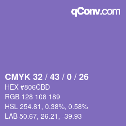 Código de color: CMYK 32 / 43 / 0 / 26 | qconv.com