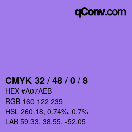 Color code: CMYK 32 / 48 / 0 / 8 | qconv.com