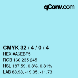Color code: CMYK 32 / 4 / 0 / 4 | qconv.com