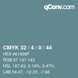 Color code: CMYK 32 / 4 / 0 / 44 | qconv.com