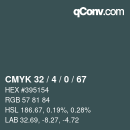 Color code: CMYK 32 / 4 / 0 / 67 | qconv.com