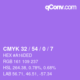 Color code: CMYK 32 / 54 / 0 / 7 | qconv.com
