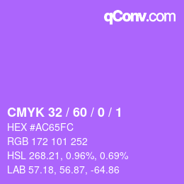 颜色代码: CMYK 32 / 60 / 0 / 1 | qconv.com