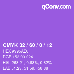 カラーコード: CMYK 32 / 60 / 0 / 12 | qconv.com