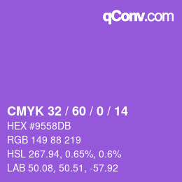カラーコード: CMYK 32 / 60 / 0 / 14 | qconv.com