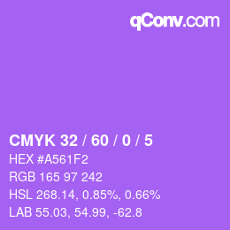 Color code: CMYK 32 / 60 / 0 / 5 | qconv.com