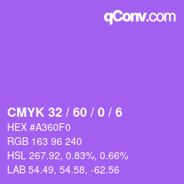 カラーコード: CMYK 32 / 60 / 0 / 6 | qconv.com