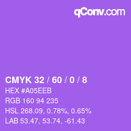 Color code: CMYK 32 / 60 / 0 / 8 | qconv.com