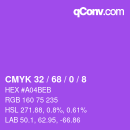 Color code: CMYK 32 / 68 / 0 / 8 | qconv.com
