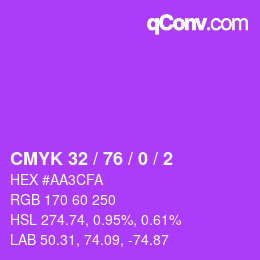 Farbcode: CMYK 32 / 76 / 0 / 2 | qconv.com