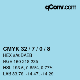 Color code: CMYK 32 / 7 / 0 / 8 | qconv.com