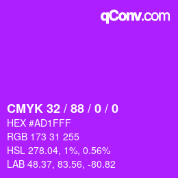 Código de color: CMYK 32 / 88 / 0 / 0 | qconv.com