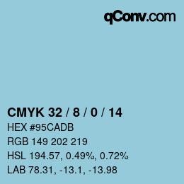 Color code: CMYK 32 / 8 / 0 / 14 | qconv.com
