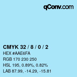 Color code: CMYK 32 / 8 / 0 / 2 | qconv.com
