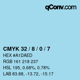 カラーコード: CMYK 32 / 8 / 0 / 7 | qconv.com