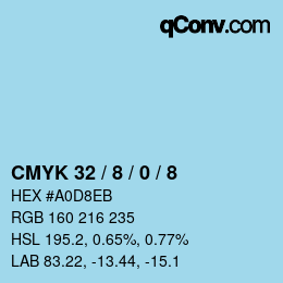 Farbcode: CMYK 32 / 8 / 0 / 8 | qconv.com